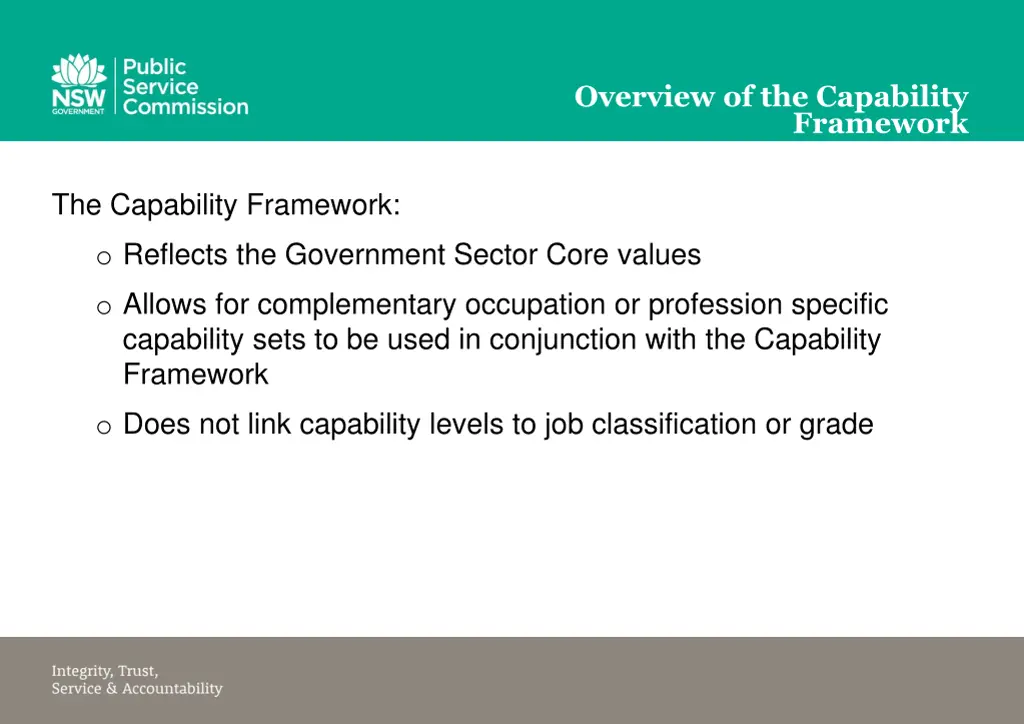 overview of the capability 1