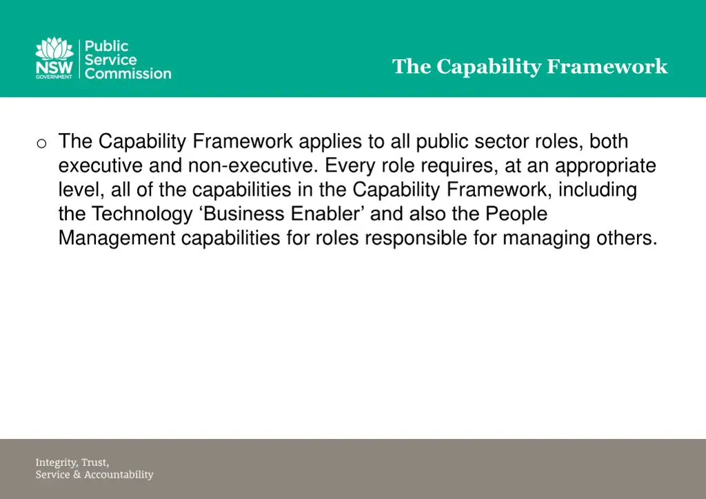 the capability framework