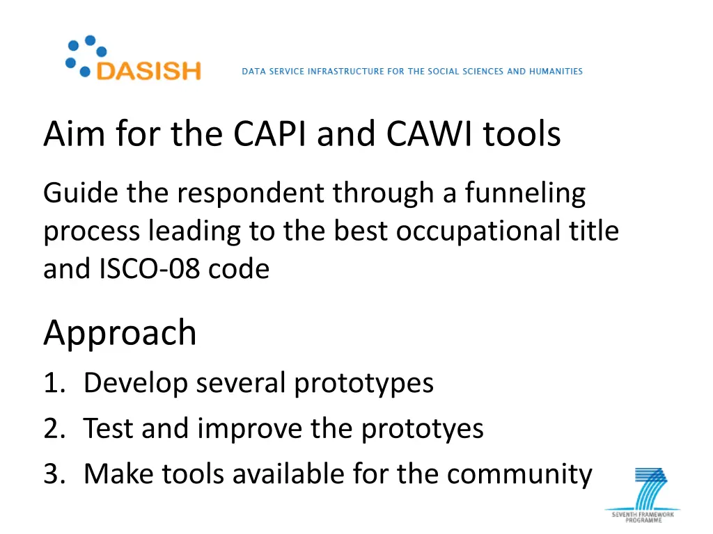 aim for the capi and cawi tools