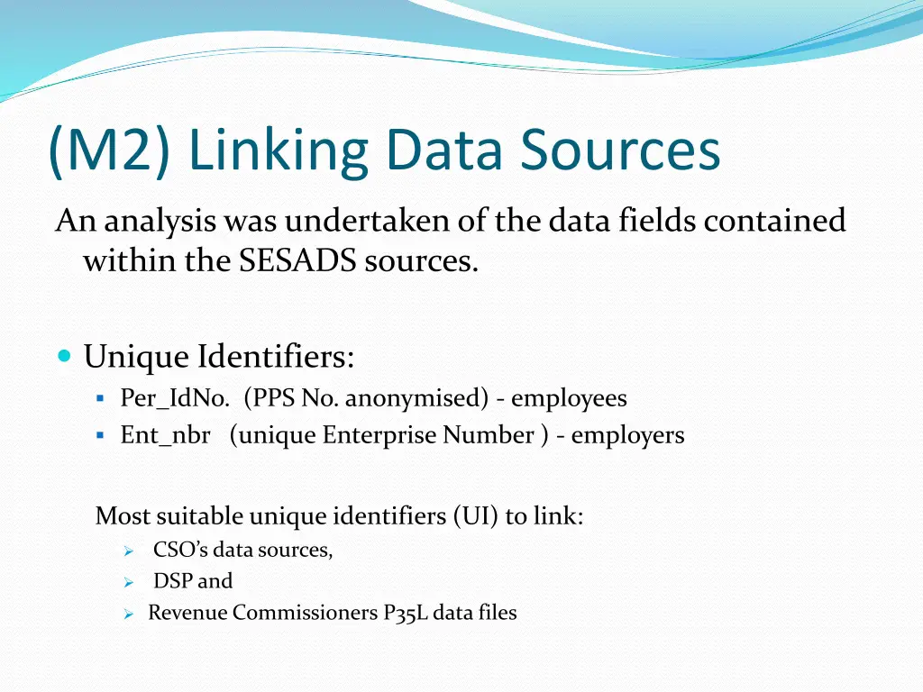 m2 linking data sources