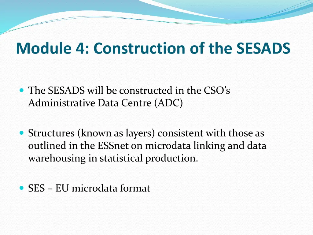 module 4 construction of the sesads