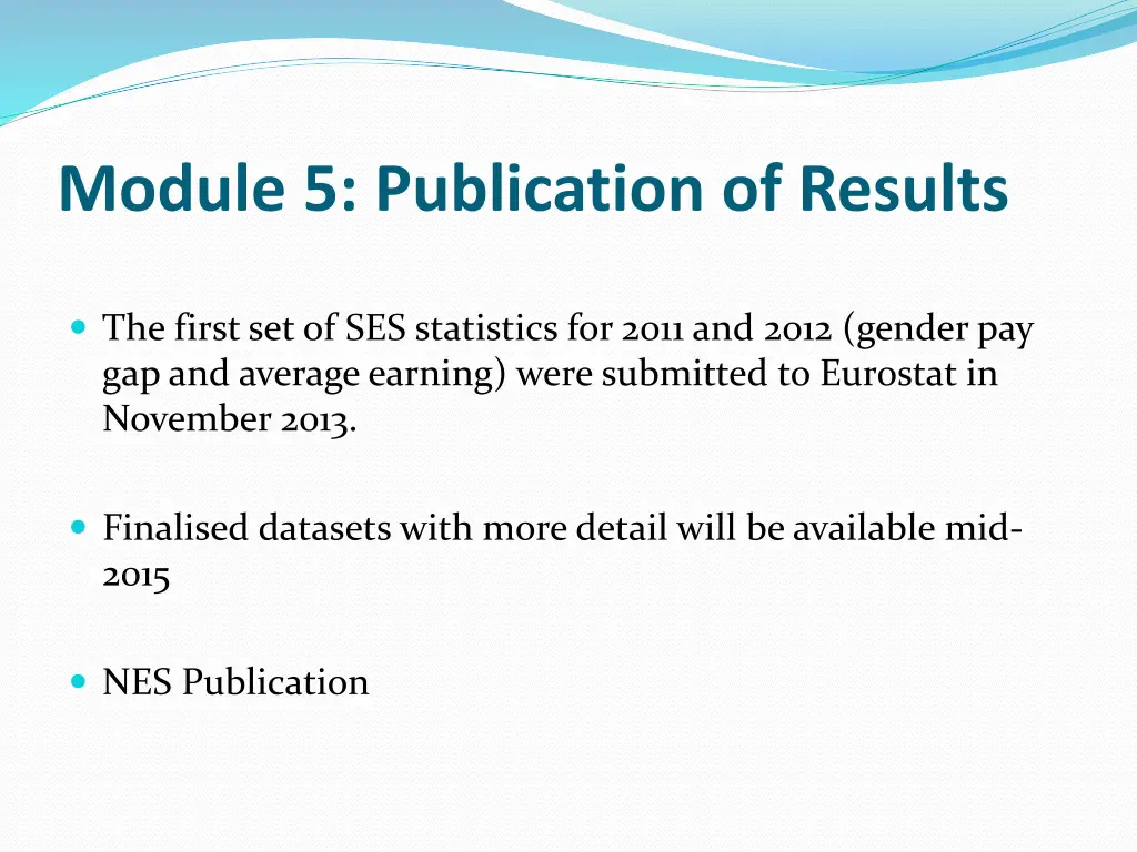 module 5 publication of results