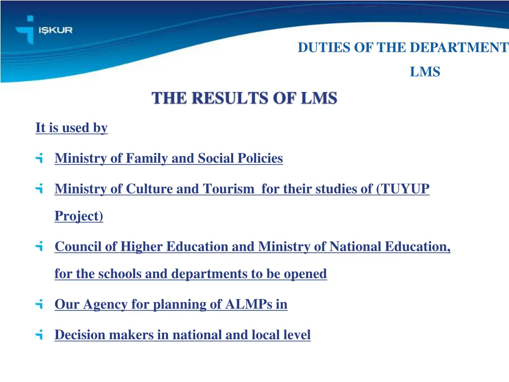 duties of the department 1