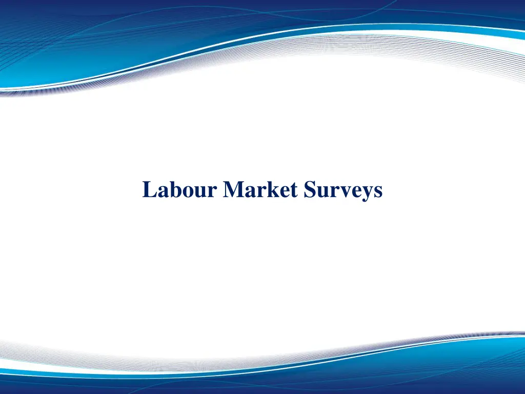 labour market surveys 1