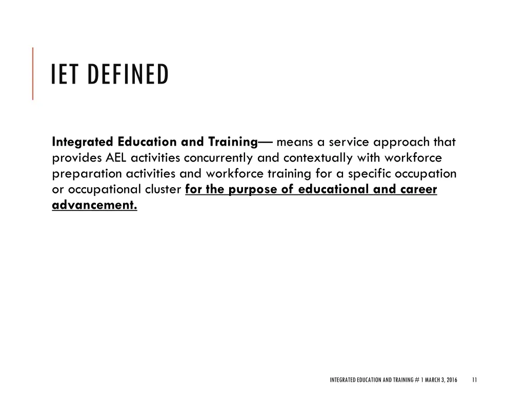 iet defined 7