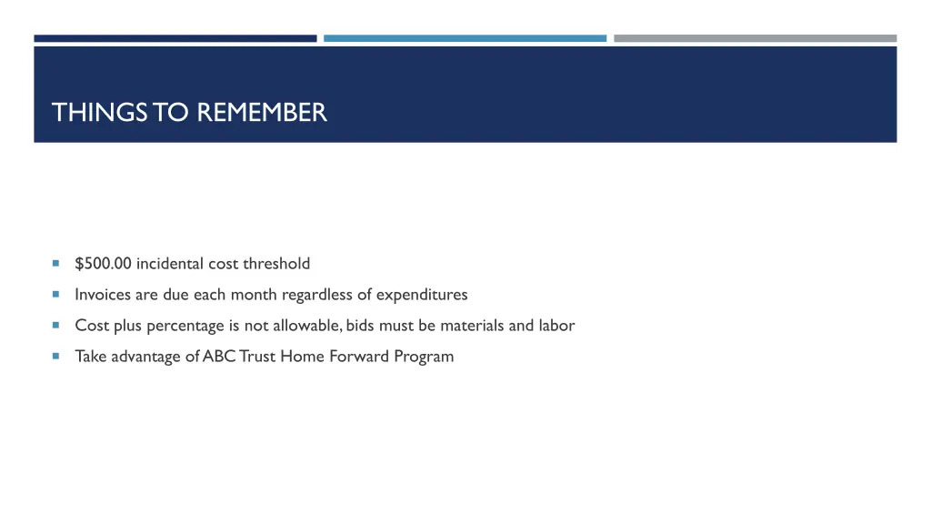 things to remember