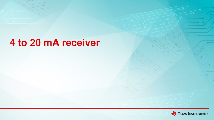 4 to 20 ma receiver