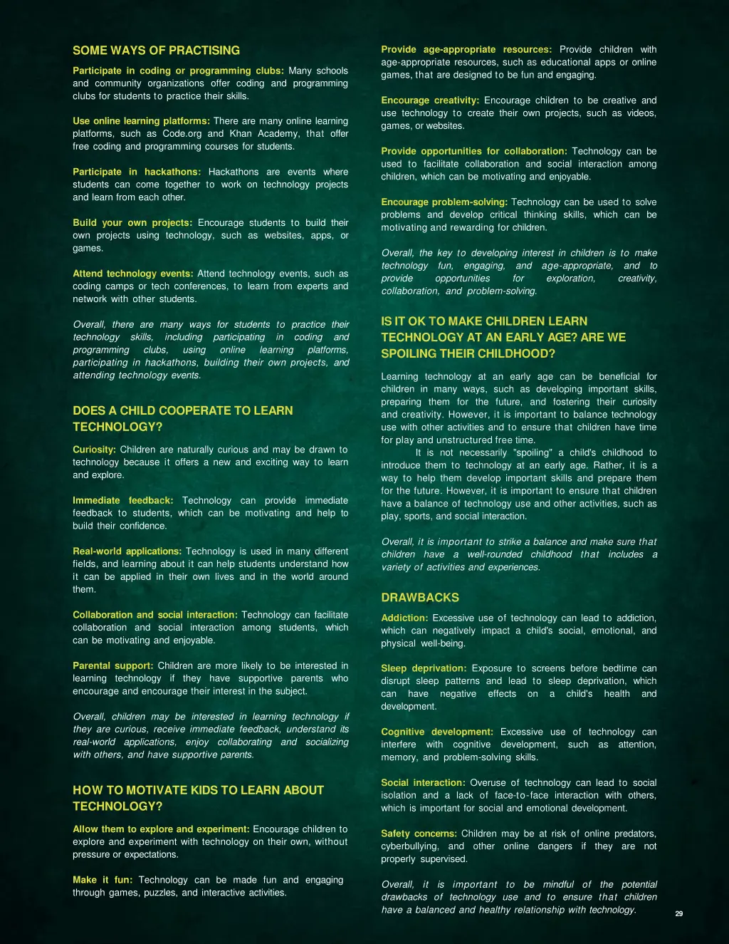 some ways of practising
