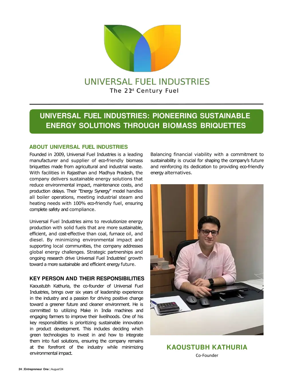 universal fuel industries pioneering sustainable