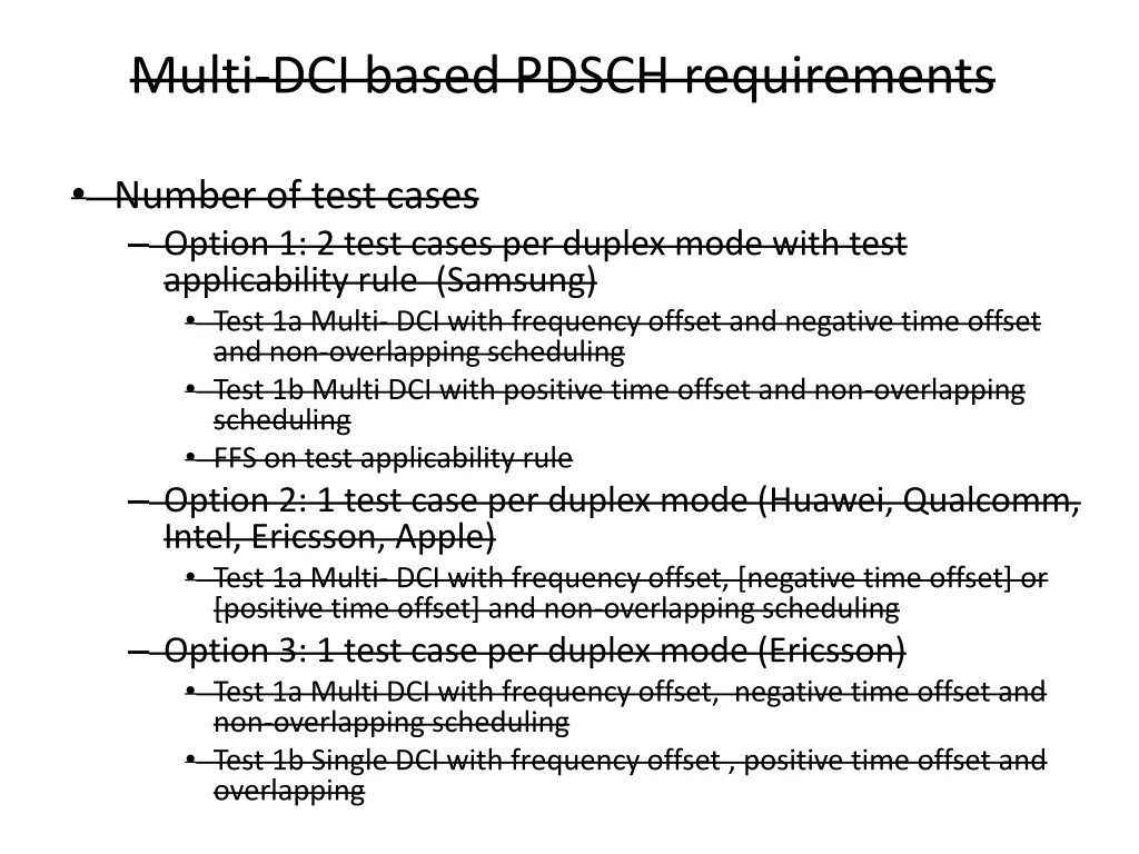 multi dci based pdsch requirements 1