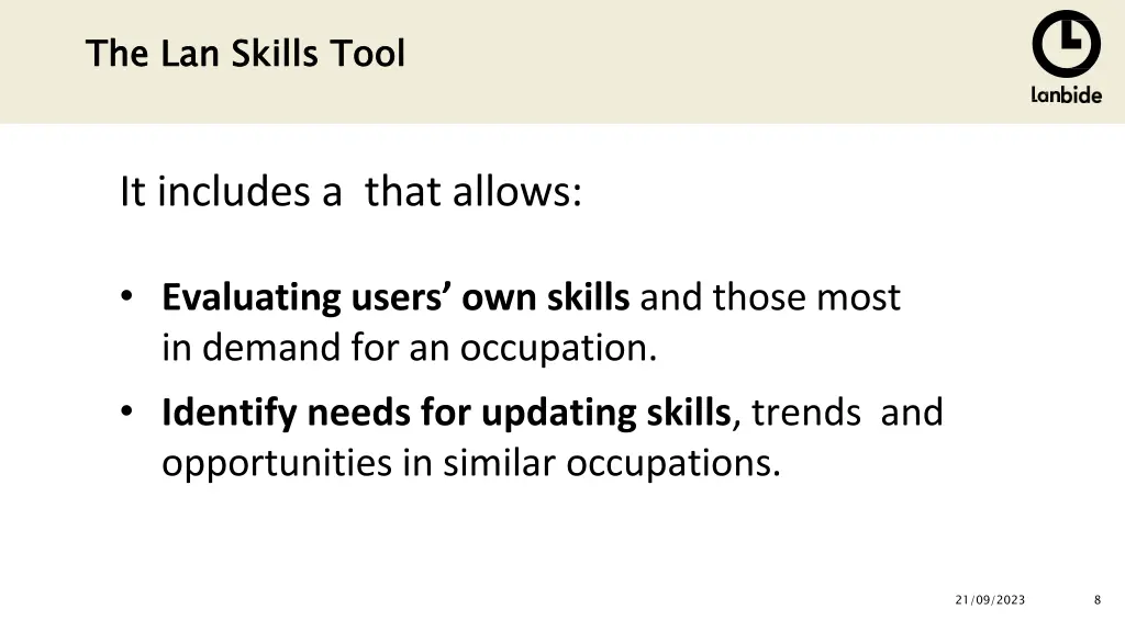 the lan skills tool