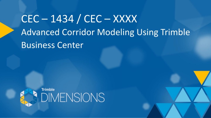 cec 1434 cec xxxx advanced corridor modeling