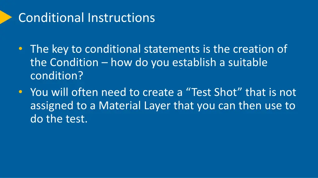conditional instructions 1