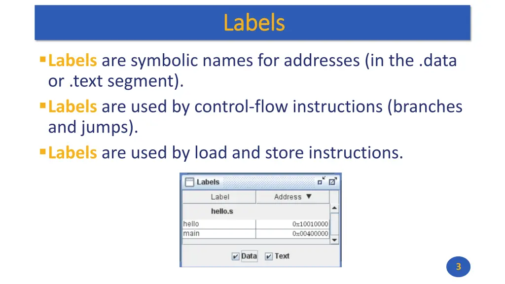 labels labels