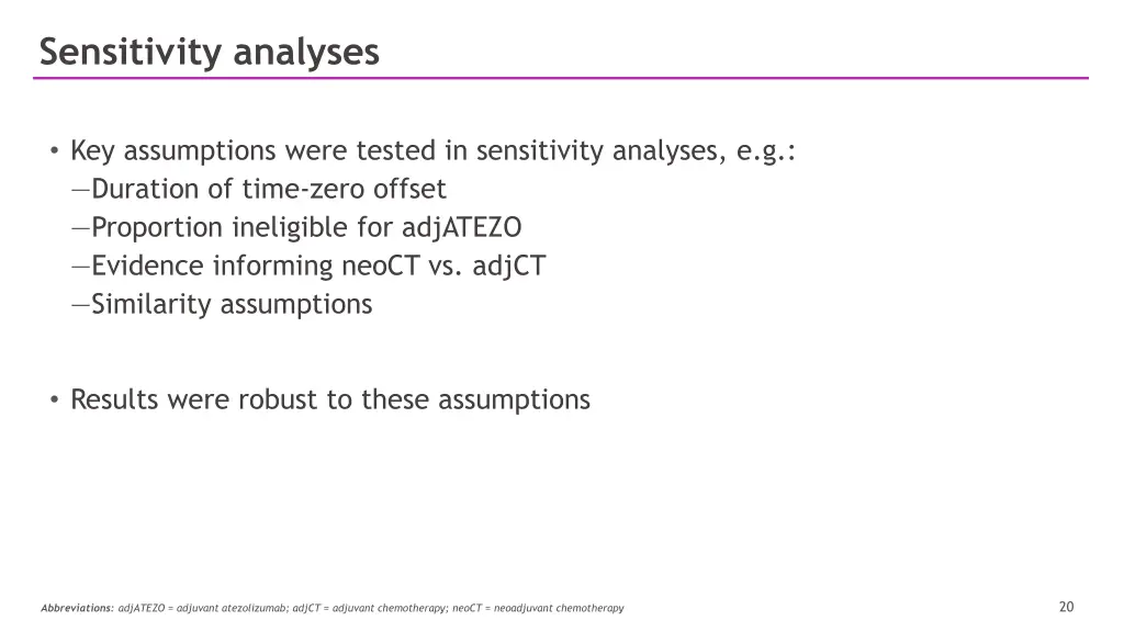 sensitivity analyses