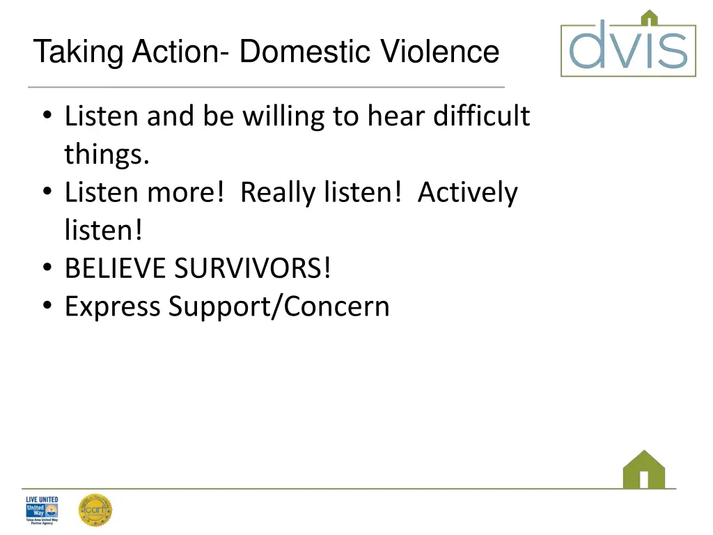 taking action domestic violence