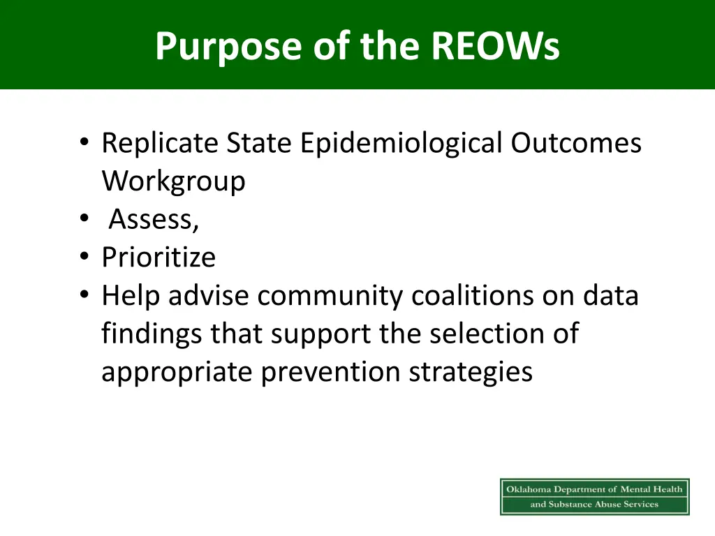 purpose of the reows