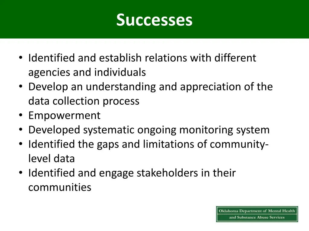 successes