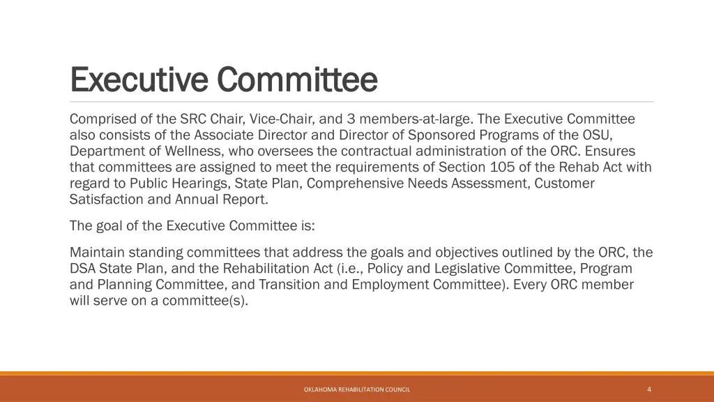 executive committee executive committee