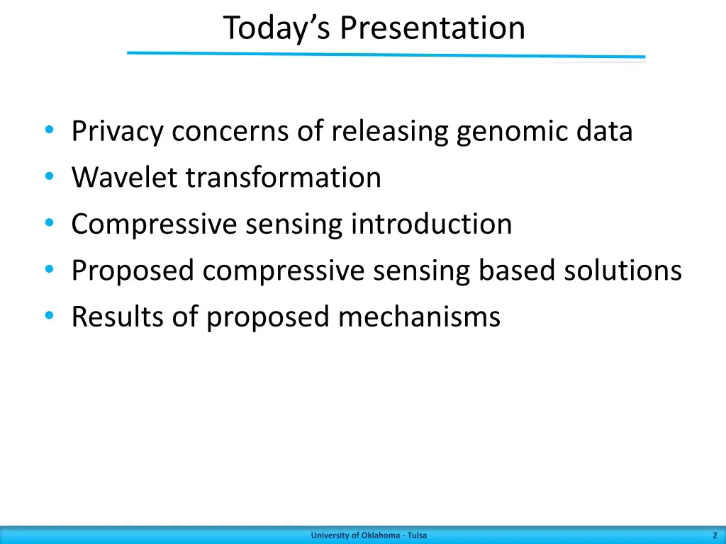today s presentation