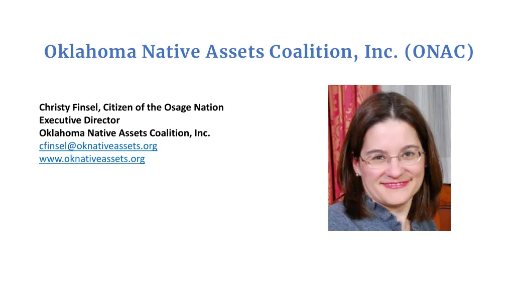 oklahoma native assets coalition inc onac