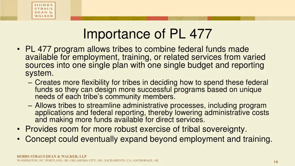 importance of pl 477