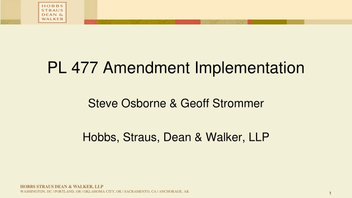 pl 477 amendment implementation