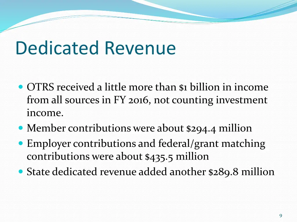 dedicated revenue