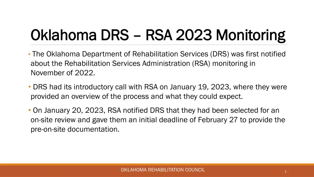 oklahoma drs oklahoma drs rsa 2023 monitoring