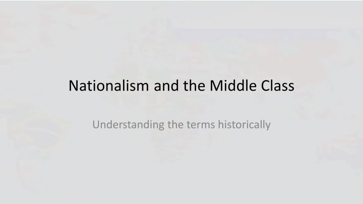 nationalism and the middle class