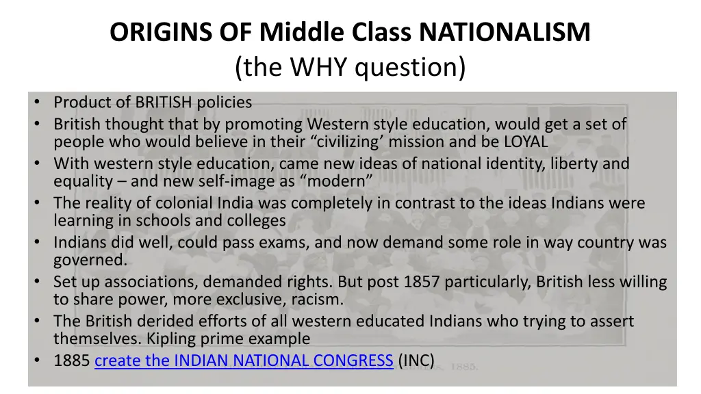 origins of middle class nationalism