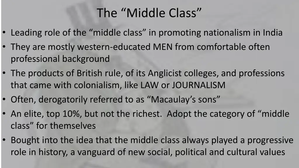 the middle class