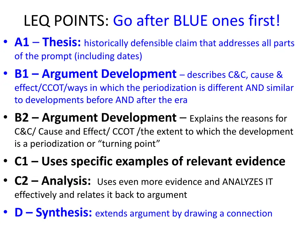 leq points go after blue ones first a1 thesis