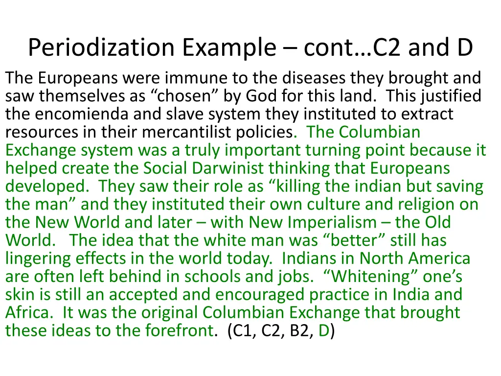 periodization example cont c2 and d the europeans