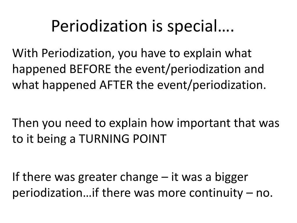 periodization is special