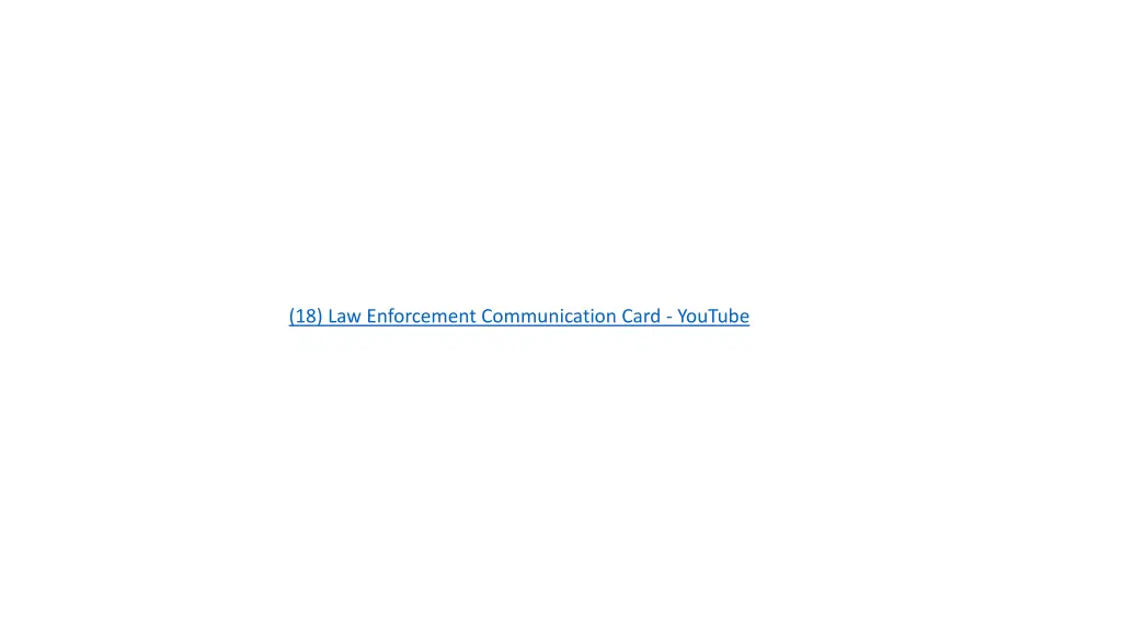 18 law enforcement communication card youtube