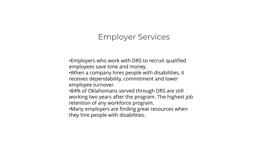 employer services