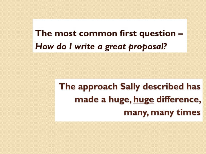 the most common first question how do i write