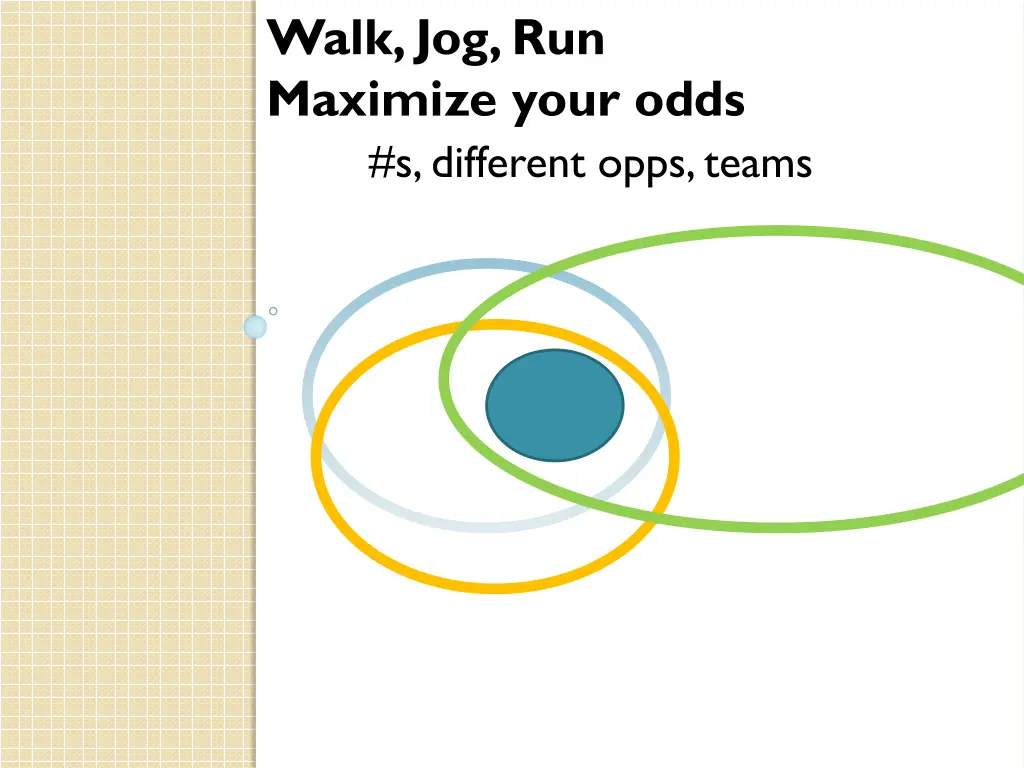 walk jog run maximize your odds s different opps