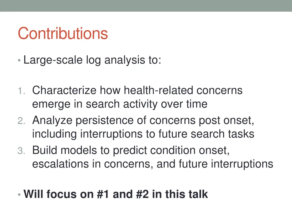 contributions