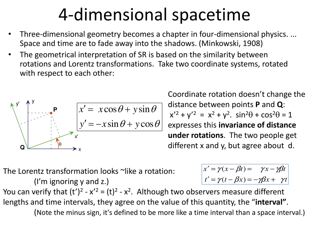 4 dimensional spacetime