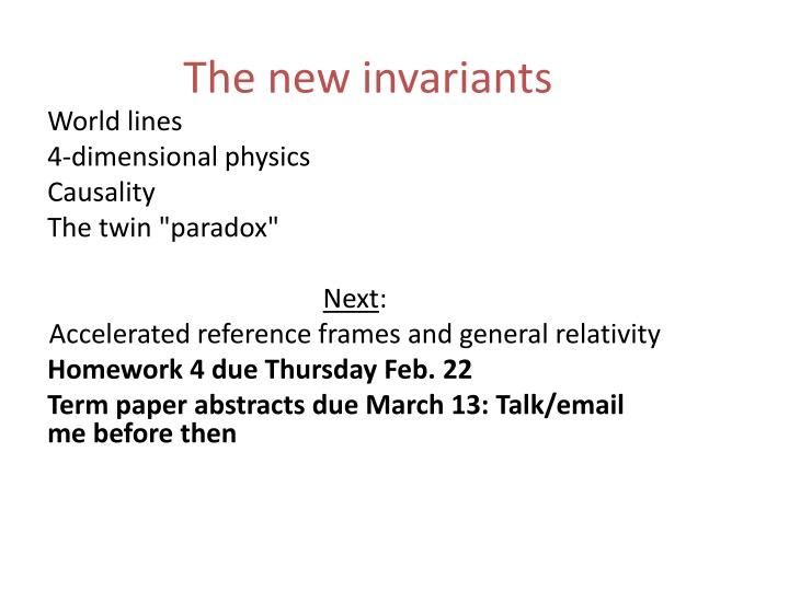 the new invariants