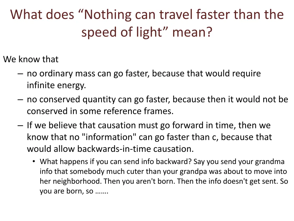 what does nothing can travel faster than