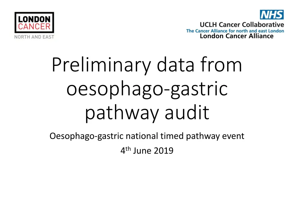 preliminary data from oesophago gastric pathway