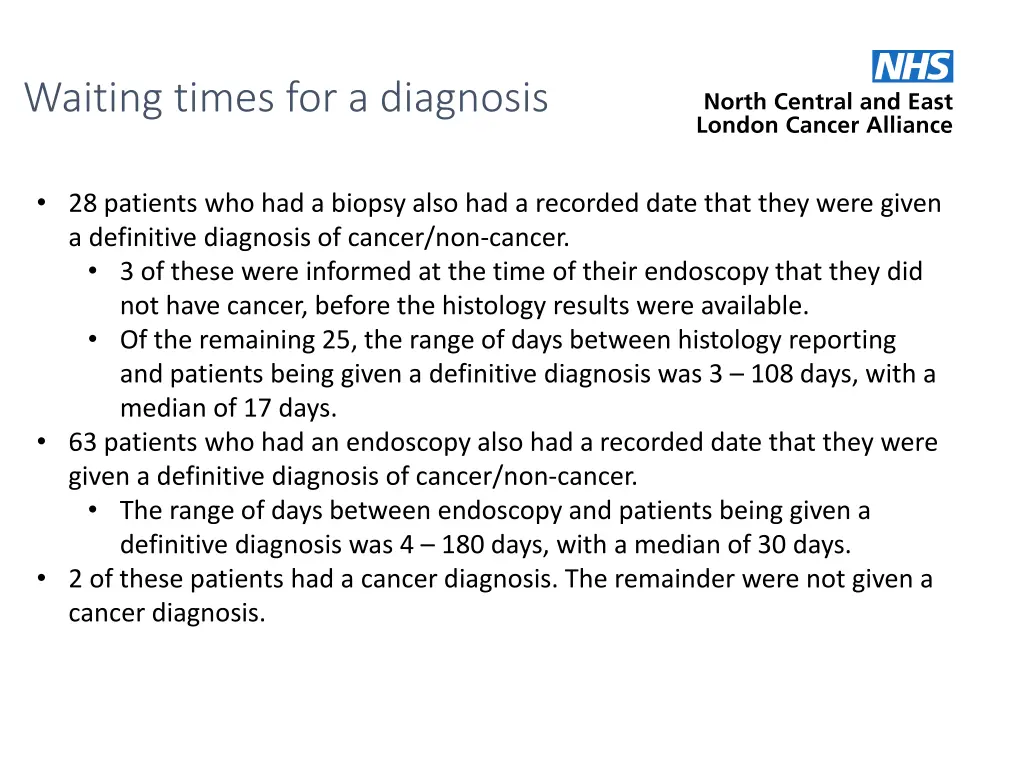 waiting times for a diagnosis