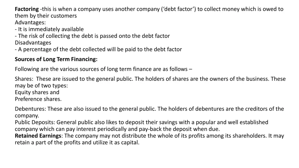 factoring this is when a company uses another