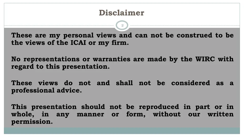 disclaimer