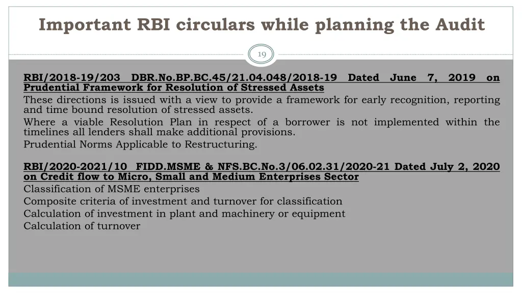 important rbi circulars while planning the audit 1