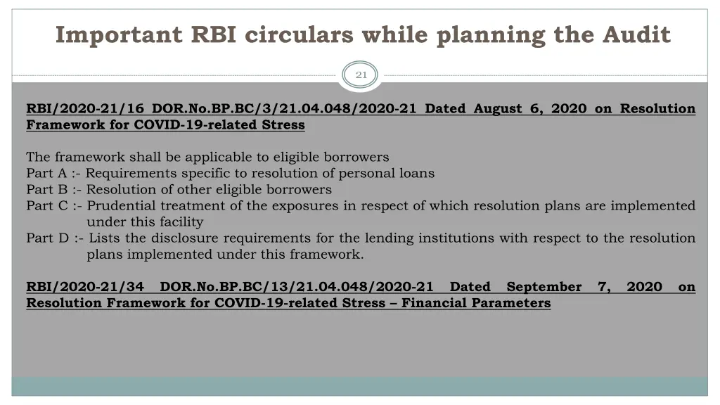 important rbi circulars while planning the audit 3