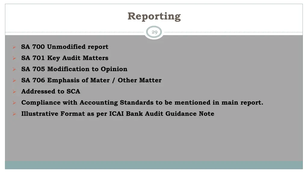 reporting